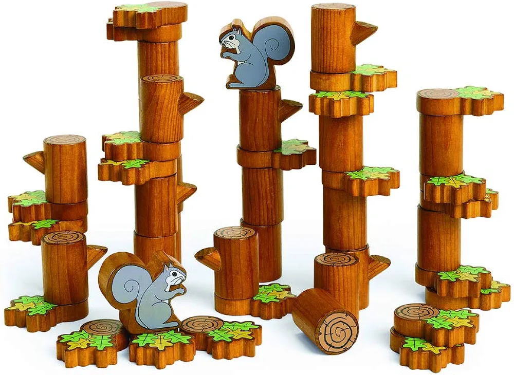 Excellerations Tree and Squirrel Blocks Toy for Kids and Young Learners, Set of 46