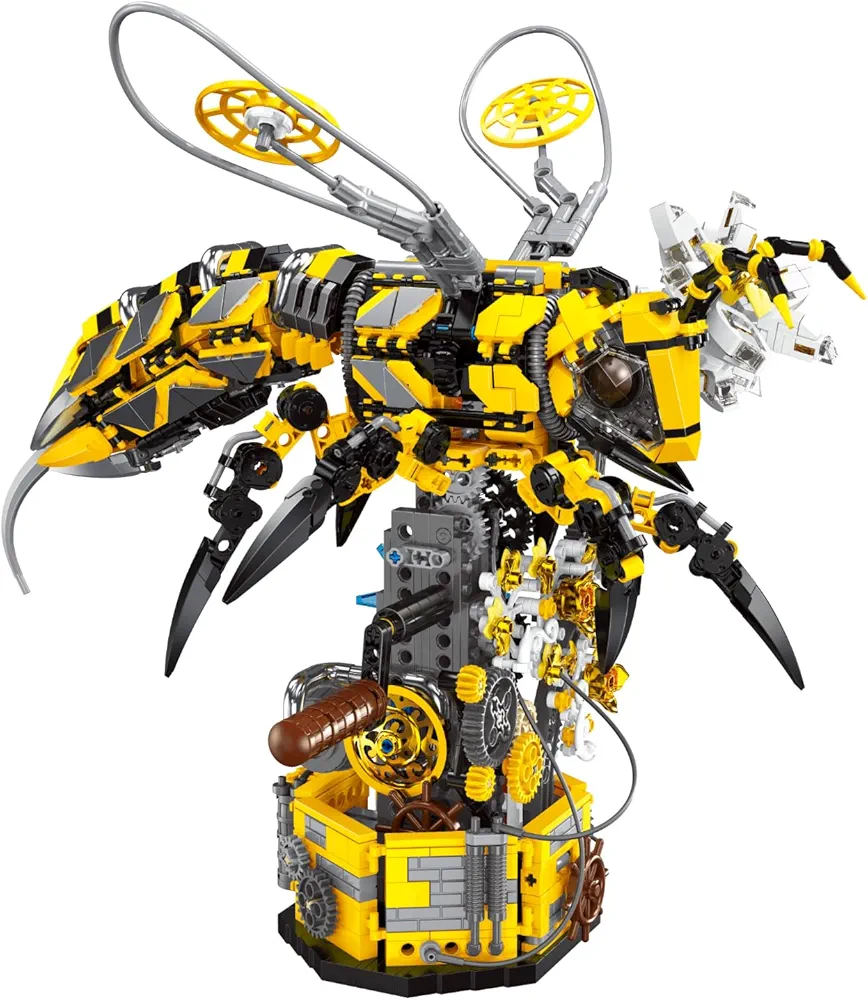 Queen Bee Insect Collection Building Block-1698 PCS Insect Toys for Nature Lover Gifts. Moving Insects Block Set Bug Building Birthday Christmas Kids Party Favours for Insect Decor