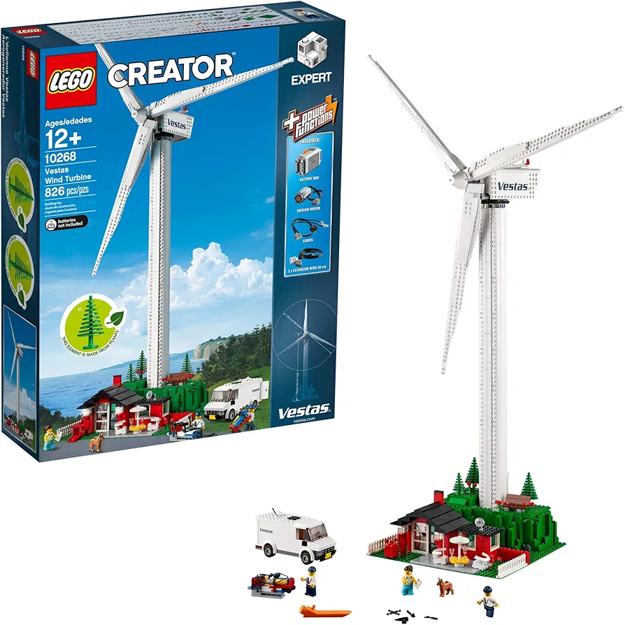 LEGO Creator Expert Vestas Wind Turbine 10268 Building Kit (826 Pieces)