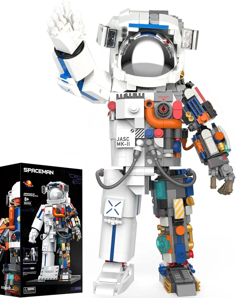 okk Space Astronaut Toy Building Sets, Space Educational Toy with Display Stand, Creative Space Astronaut Gifts for Men Adults Boys Girls (900+ Pieces)