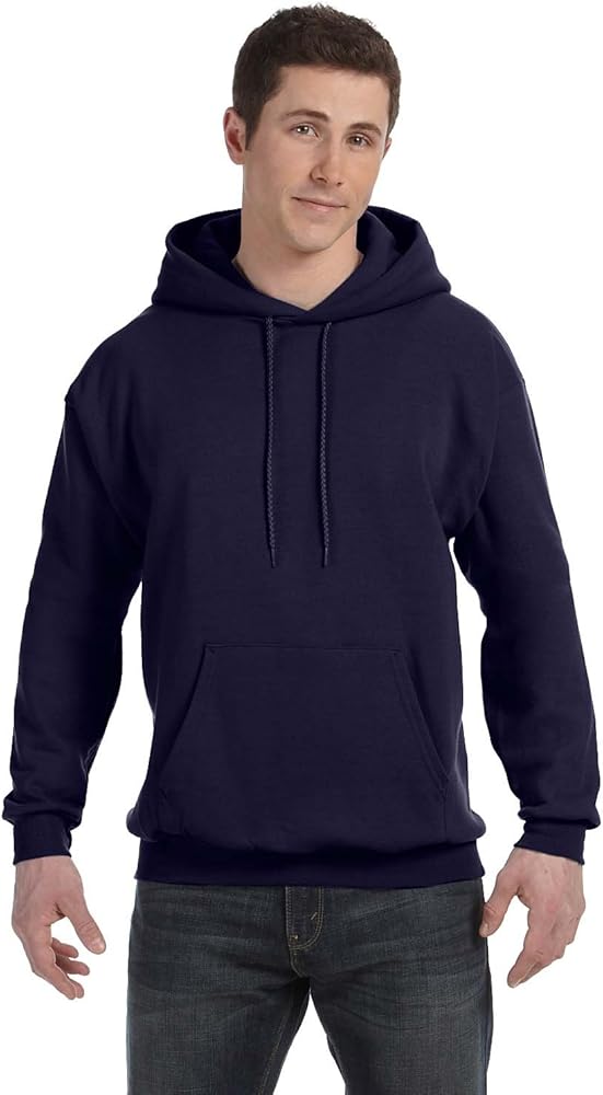 Hanes ComfortBlend EcoSmart Men`s Pullover Hoodie Sweatshirt Navy