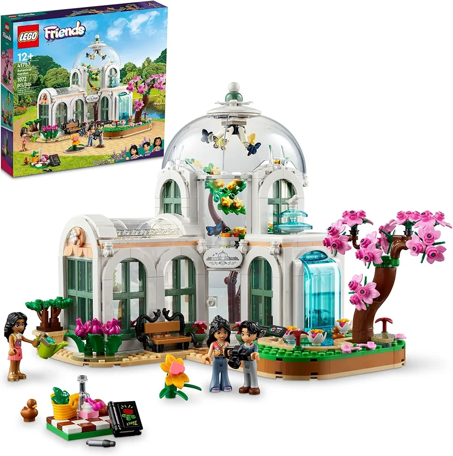 LEGO Friends Botanical Garden Building Toy Set, A Creative Project for Ages 12+, Build and Display a Detailed Greenhouse Scene, A Gift for Kids and Teens Who Love Flowers and Plants, 41757