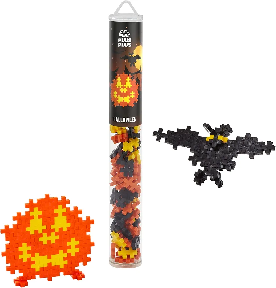 Plus-Plus - Halloween - 100 Pieces - Bat, Building Blocks, Building, Developing Toys for Kids, STEM, STEAM, Produced in Denmark