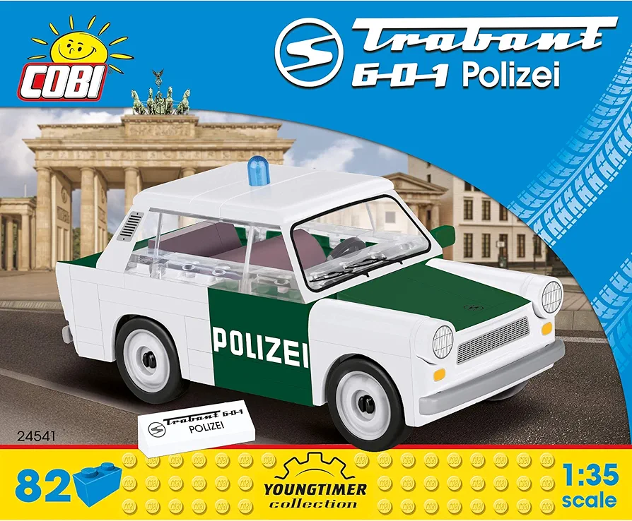 Cobi COB24541 Trabant 601 Polizei (82 pcs) Brick Built Model kit