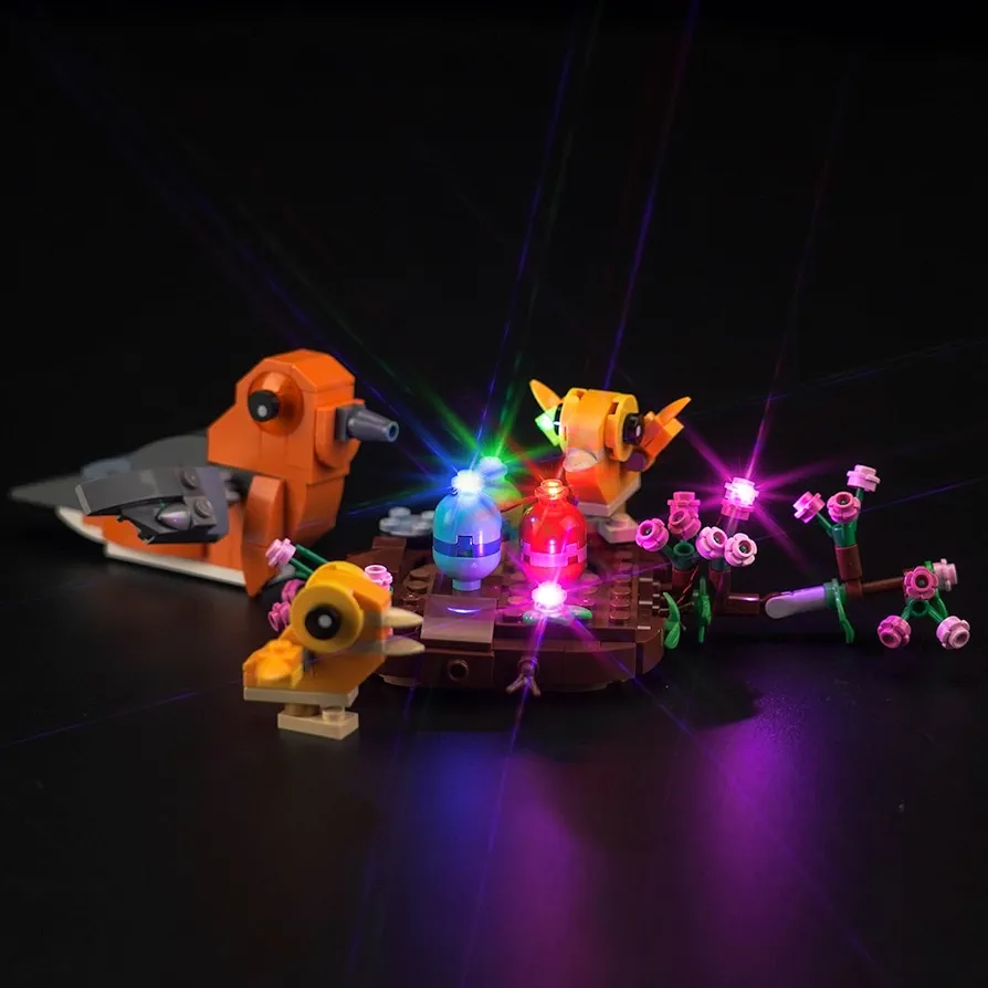 Upgraded Led Light Kit for Lego Bird's Nest Building Toy Building Set, Compatible with Lego 40639, Gift Idea for Easter Decorations (Model Not Included)