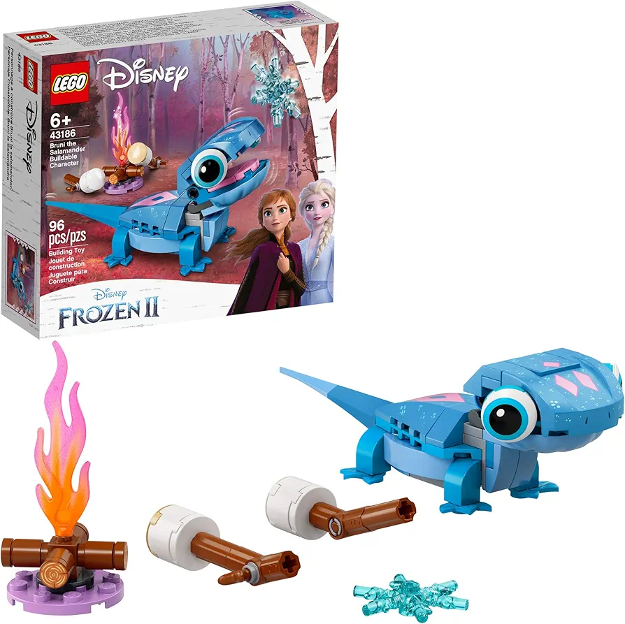 LEGO Disney Bruni The Salamander Buildable Character 43186; A Fun Independent Play Building Kit for Kids, New 2021 (96 Pieces)