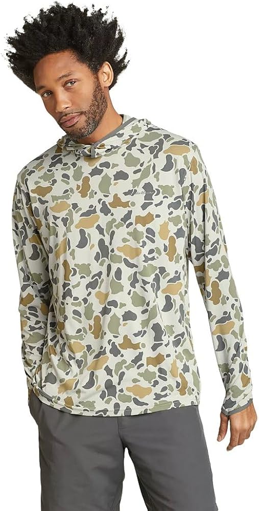 Eddie Bauer Men's Marine Air UPF Long-Sleeve Hoodie - Print