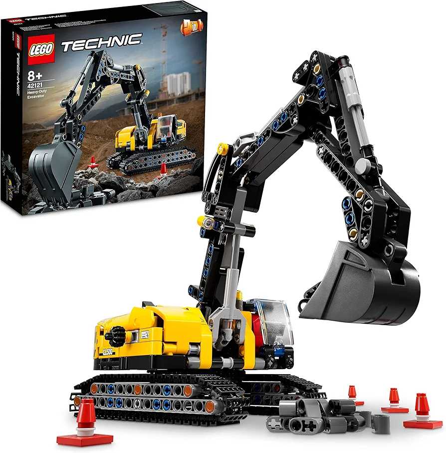 LEGO® Technic Heavy-Duty Excavator 42121 Toy Building Kit; A Cool Birthday;Construction Toys