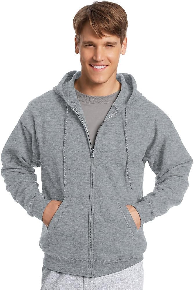 Hanes Men's Full-Zip EcoSmart Fleece Hoodie