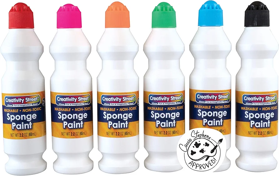 Chenille Kraft Sponge Set Activity Paint (pack of 6)