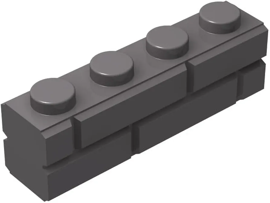 Classic Dark Gray Bricks Bulk,100 Pcs Masonry Profile Bricks, Dark Gray Wall Bricks Blocks, Compatible with Lego Parts and Pieces: Dark Gray 1x4 Wall Bricks