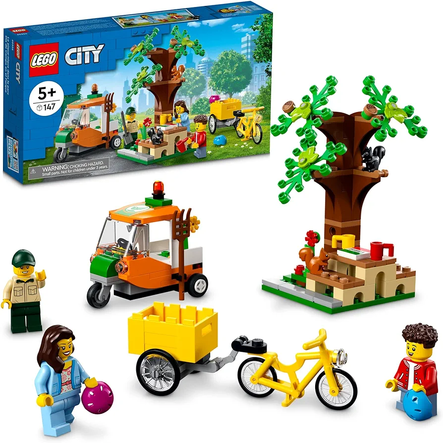 LEGO City Picnic in The Park 60326 Building Kit for Kids Aged 5 and Up; includes 3 Minifigures and 2 Squirrel Figures (147 Pieces)