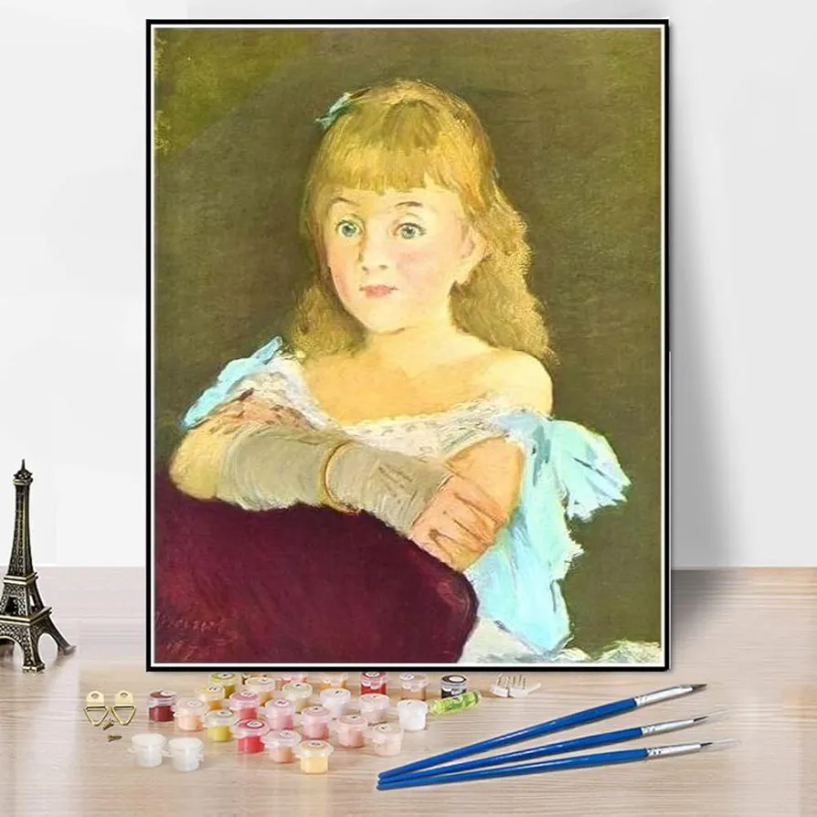 Paint by Numbers Kits for Adults and Kids Portrait of Lina Campineanu Painting by Edouard Manet Arts Craft for Home Wall Decor