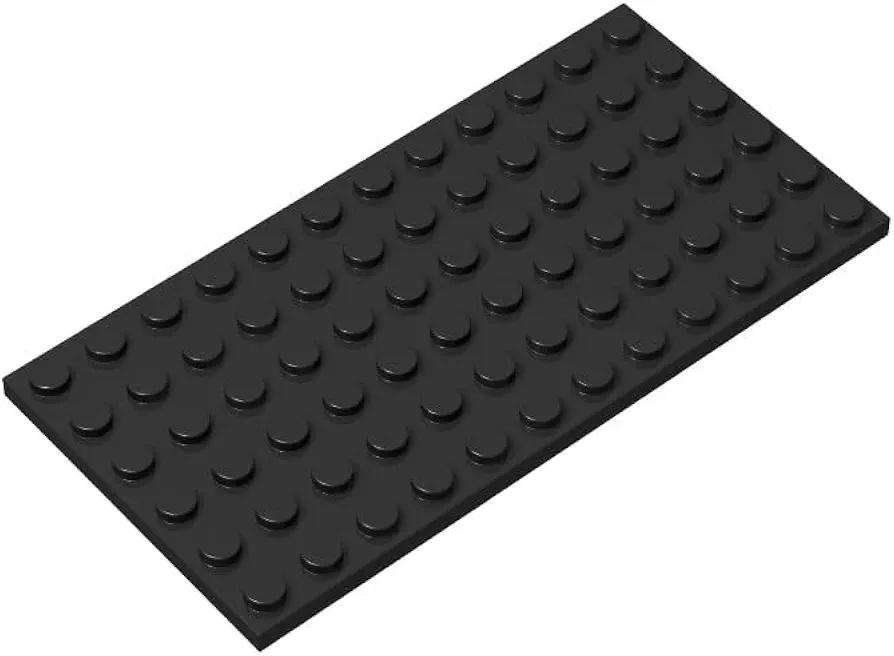 Black 6x12 Plates Bulk, 20 Piece Classic Building Plates 6x12, Compatible with Lego Parts and Pieces(Color:Black)