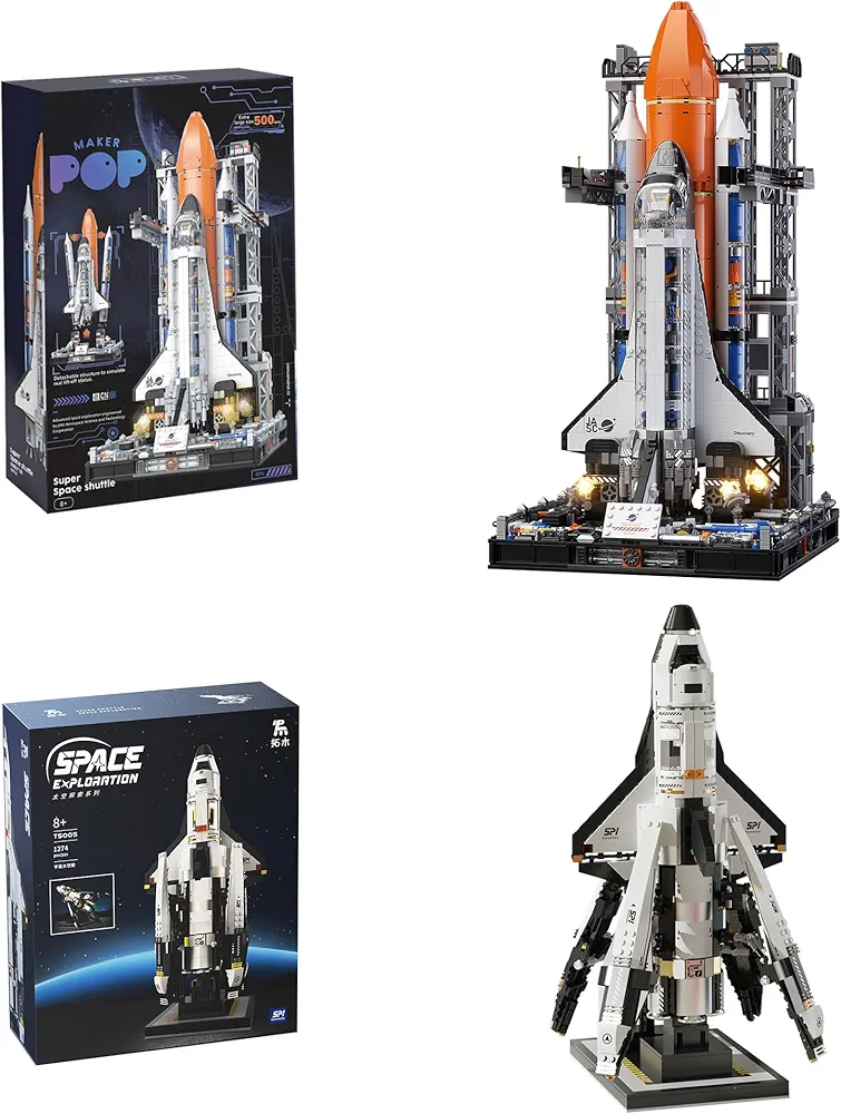 Super Space Shuttle 2226 PCS and Space Exploration Shuttle 1274 PCS Building Set