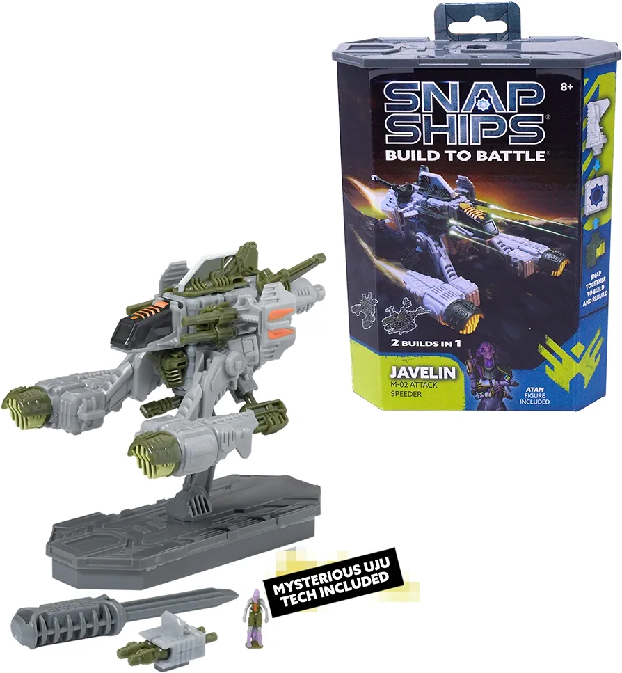 — Forge Javelin M-02 Attack Speeder — Build to Battle — with Moving Pieces and Real Shooting Action — 8+