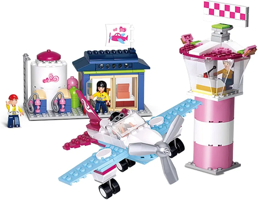 Sluban Pink Dream Series Blocks Plane Bricks Toy – Fantasy Aviation