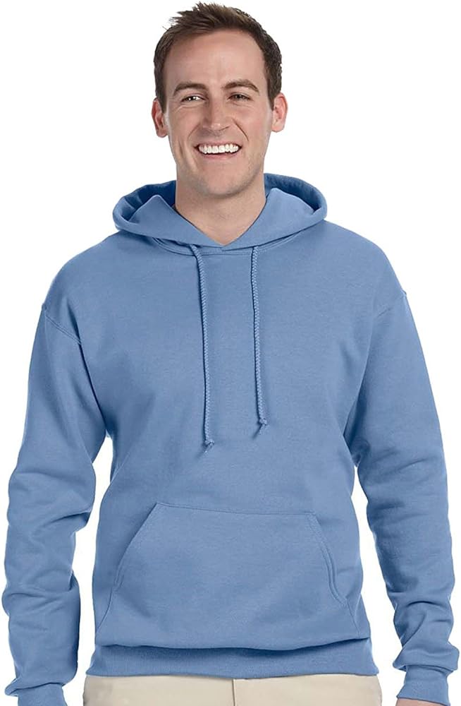 Jerzees Men's NuBlend Hooded Pullover Sweatshirt-- Light Blue - Large