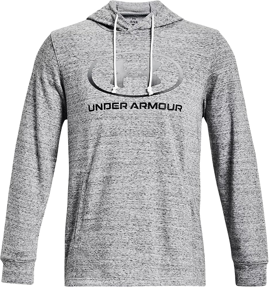 Under Armour Men's UA Rival Terry Graphic Hoodie (Small, Mod Gray/Black - 011)