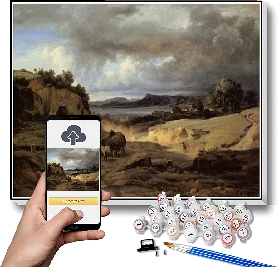 DIY Painting Kits for Adults The Roman Campagna La Cervara Painting by Camille Corot Arts Craft for Home Wall Decor