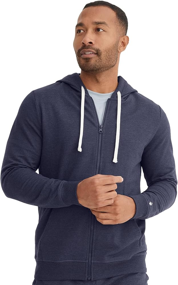 Jockey Men's Loungewear Cotton Blend Fleece Full Zip Hoodie