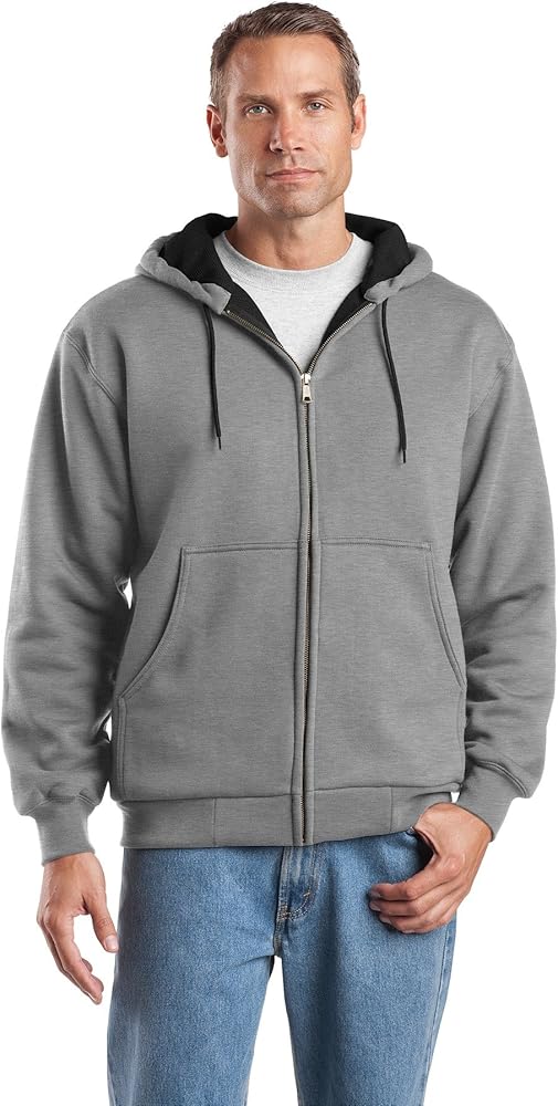 CornerStone Heavyweight Full Zip Hooded Sweatshirt with Thermal Lining (CS620)