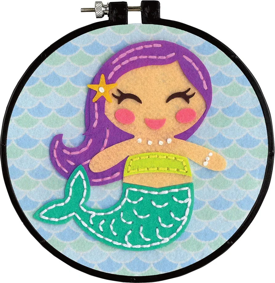 Dimensions Learn-A-Craft Felt Applique Kid's Craft, Mermaid