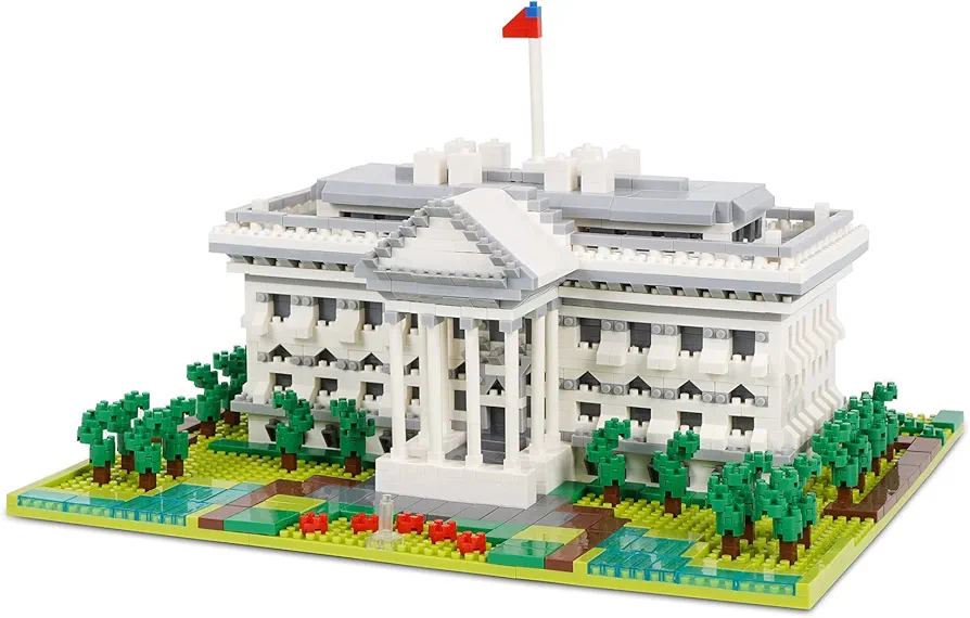 Architecture White House Micro Building Blocks, 2021 PCS Creative Building Set World-Famous Architecture Landmark Building Kit Toys for Kids or Adult