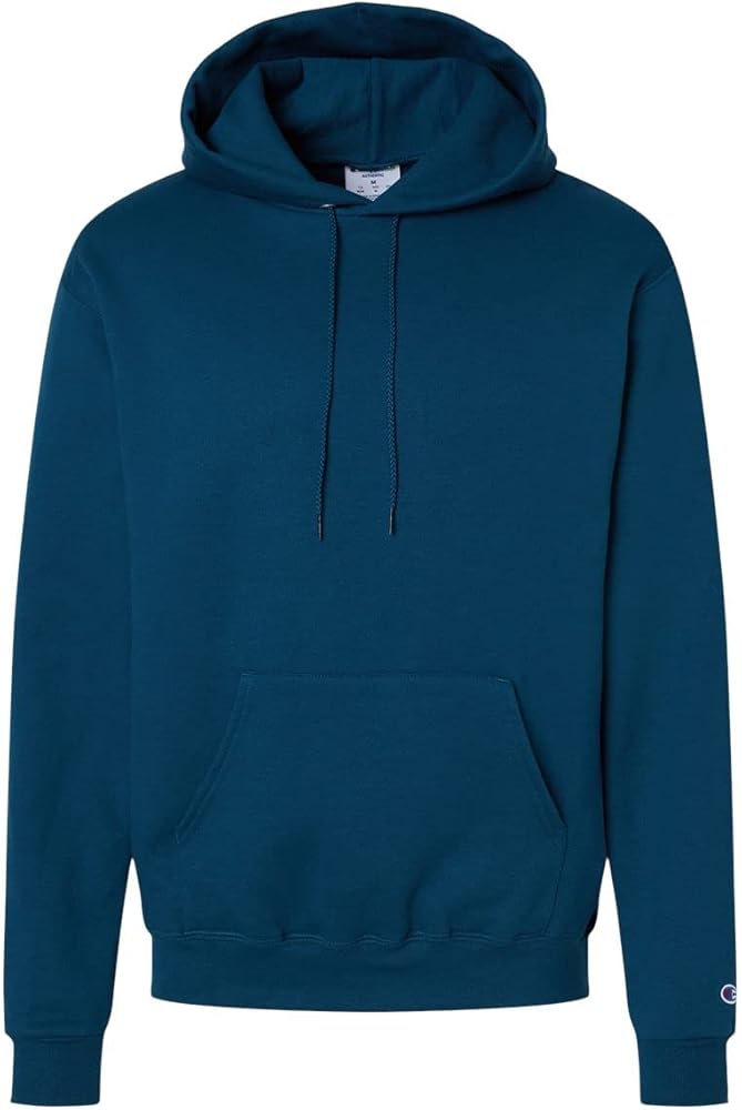 Champion Mens Powerblend Hooded Sweatshirt, L, Late Night Blue