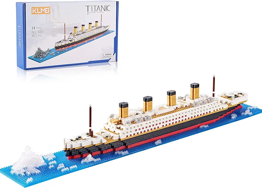 Micro Mini Blocks Building Set Architecture Titanic Cruise Ship Modle Kit, a DIY Mini Bricks for Adults and Toys Presents for Kids 1872 PCS