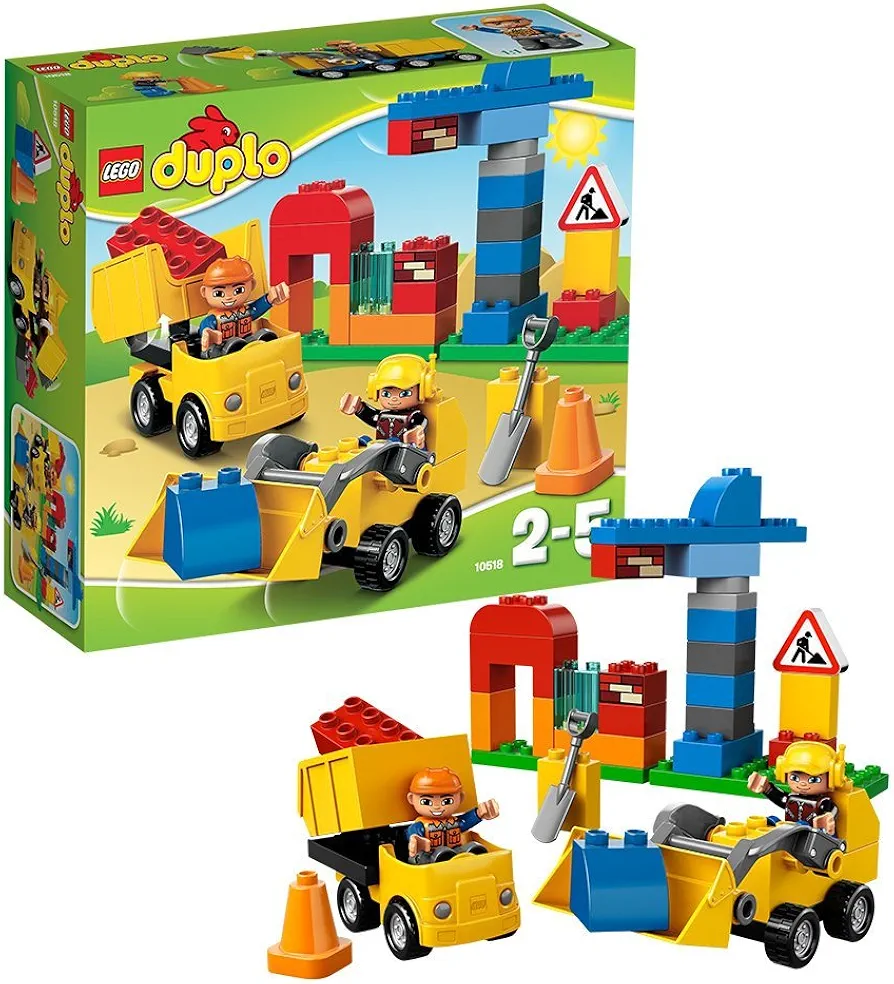 4KIDS Toy / Game Lego Duplo My First Construction Site 10518 With Truck, Crane And Front Loader - Made In Denmark