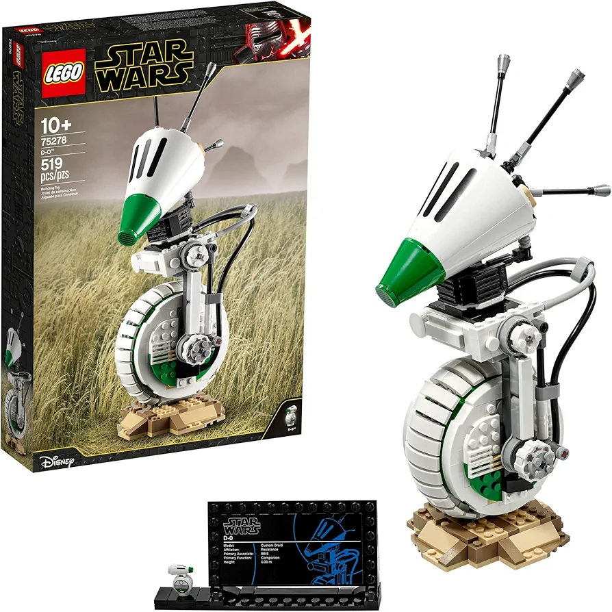 LEGO Star Wars: The Rise of Skywalker D-O 75278 Building Kit; Collectible Star Wars Character and a Cool Birthday Gift, Holiday Present or Fun Surprise for Any Star Wars Fan (519 Pieces)