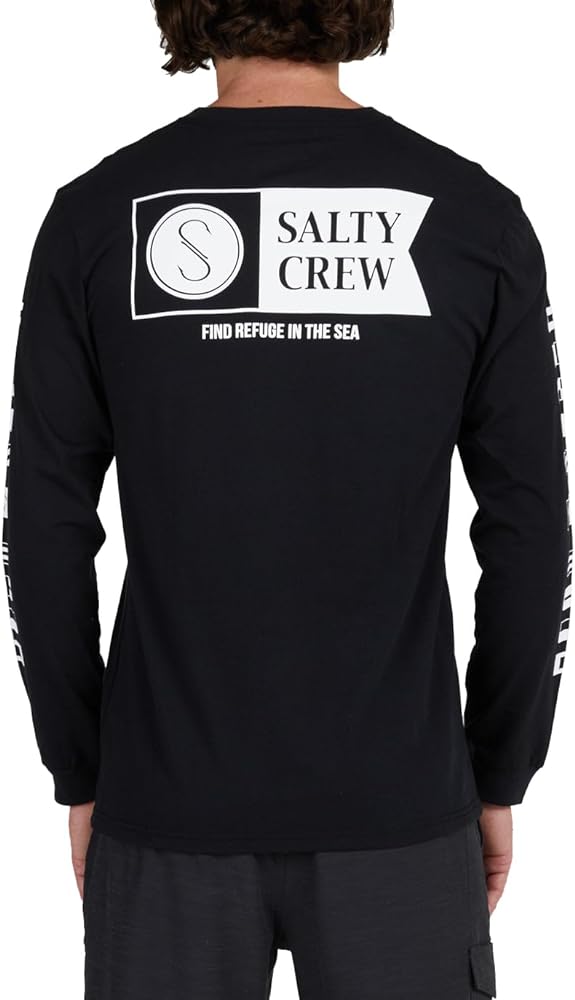 Salty Crew Alpha LS Tee - Men's Fashion Casual Long Sleeve Shirts Cotton Shirts - Regular Fit - Lifestyle Beach Apparel