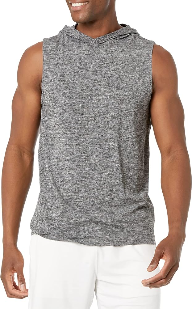 Amazon Essentials Men's Tech Stretch Sleeveless Hoodie