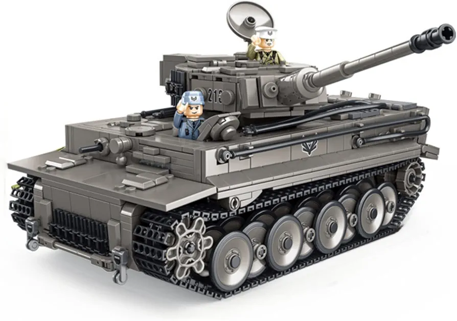 Tiger Heavy Tank Building Block Toy Set, WW2 Armed Tank Building Set, Military Construction Model Toy for Teen Gift Giving (1776Pieces)