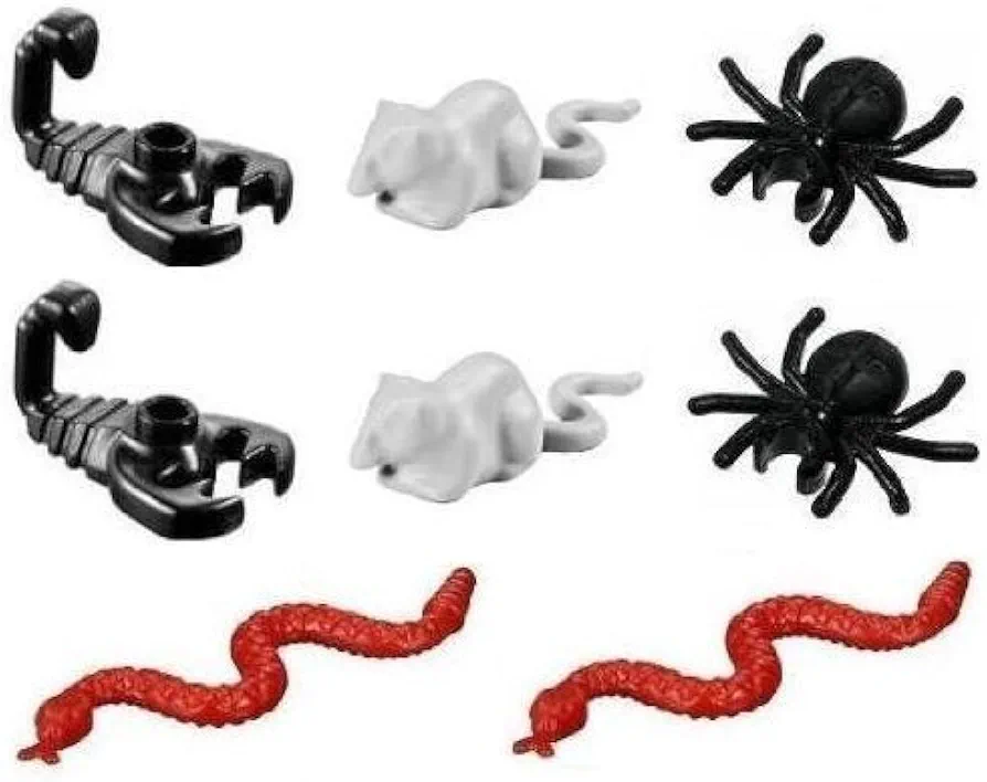 LEGO Creepy Crawlers - LEGO Building Accessories, Scorpion, Rat, Spider, Snake - 8 Pieces Total!