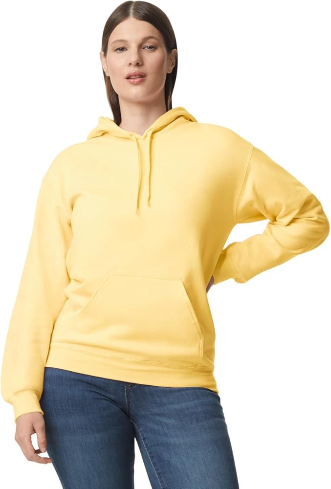 Gildan Mens Softstyle Hooded Sweatshirt, 2XL, Yellow Haze