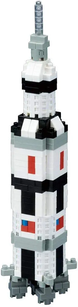 nanoblock - Space - Saturn V Rocket, Sight to See Series Building Kit, Small