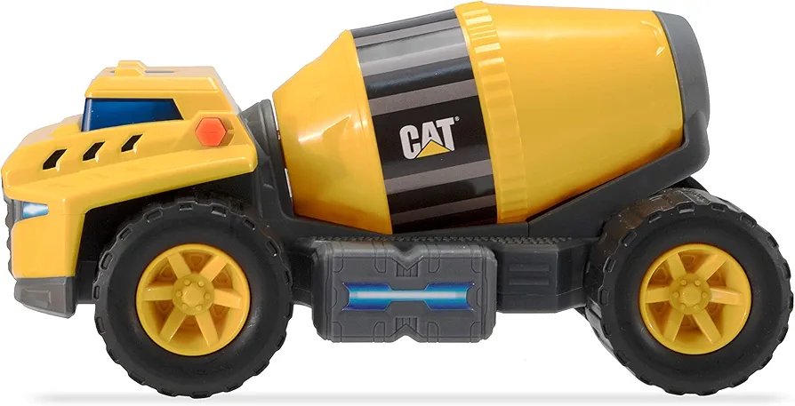 CAT Construction Toys, Future Force Cement Mixer Toy, with Lights and Sounds, Ages 3+ Yellow - Electro-Power Sounds, Next-Gen Glow Effects, Articulated Features - Indoor/Outdoor Play!