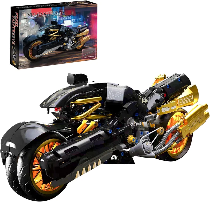 CAXIMSY Motorcycle Building Block MOC Toy Racing Roadster,Collectible Kits Motorcycle Model Set and technic for Boys & Adults (1388 Pieces)