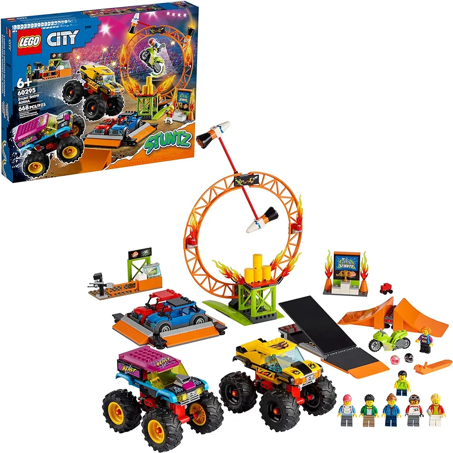 LEGO® City Stunt Show Arena 60295 Building Kit; Cool Stunt Toys for Kids