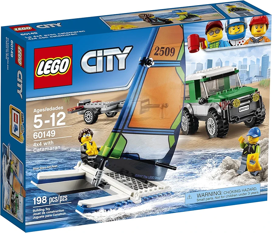 LEGO City Great Vehicles 4x4 with Catamaran 60149 Building Kit