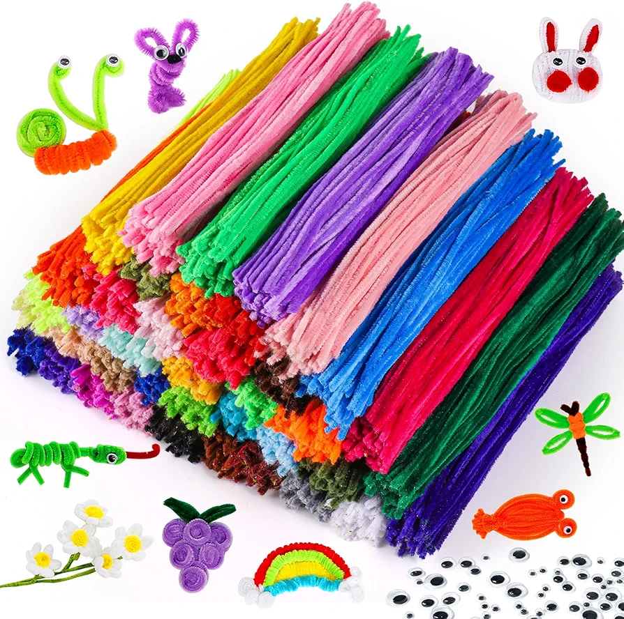 Caydo 360 Pieces Pipe Cleaners 40 Assorted Colored Chenille Stems for Art and Crafts, Children’s Craft Supplies (6 mm x 12 inch)