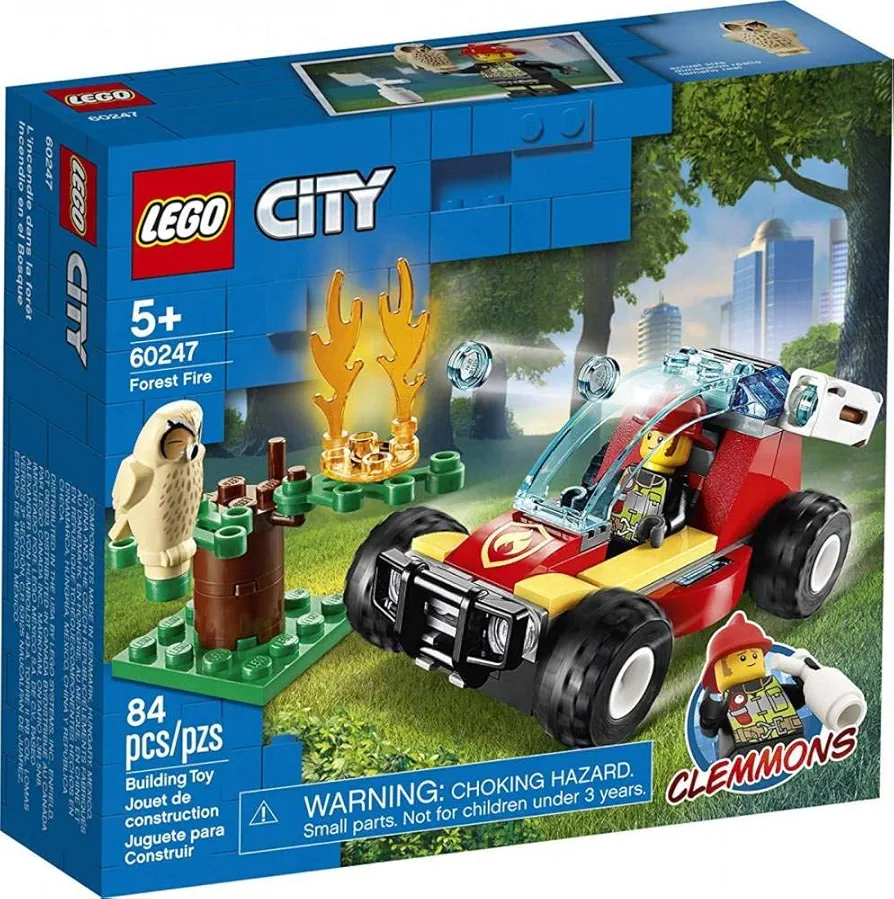 LEGO City Forest Fire 60247 Firefighter Toy, Cool Building Toy for Kids (84 Pieces)