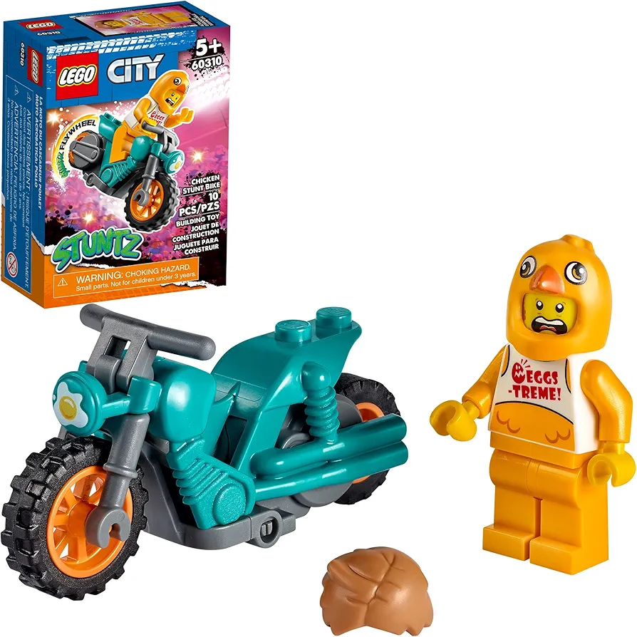 LEGO City Chicken Stunt Bike 60310 Building Kit; Fun Cool Toy for Kids (10 Pieces)