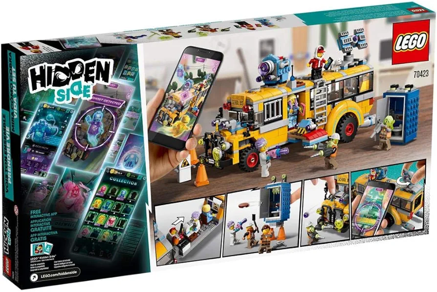 LEGO Hidden Side 70423 Paranormal Intercept Bus 3000 Construction Set, AR Games app, Toys for 8 Years Old Boys and Girls, Interactive Augmented Reality Ghost Playset with 5 Minifigures