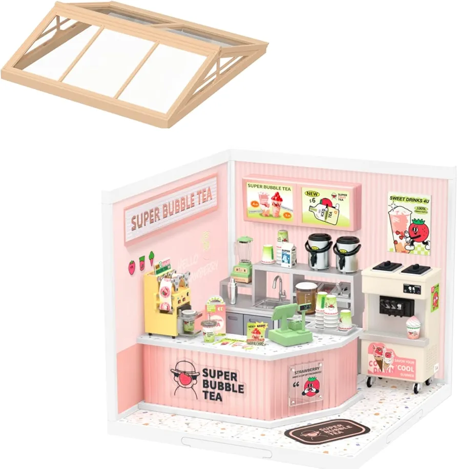 Model Building Set for Adults Super Creator (Double Joy Bubble Tea+Roof)