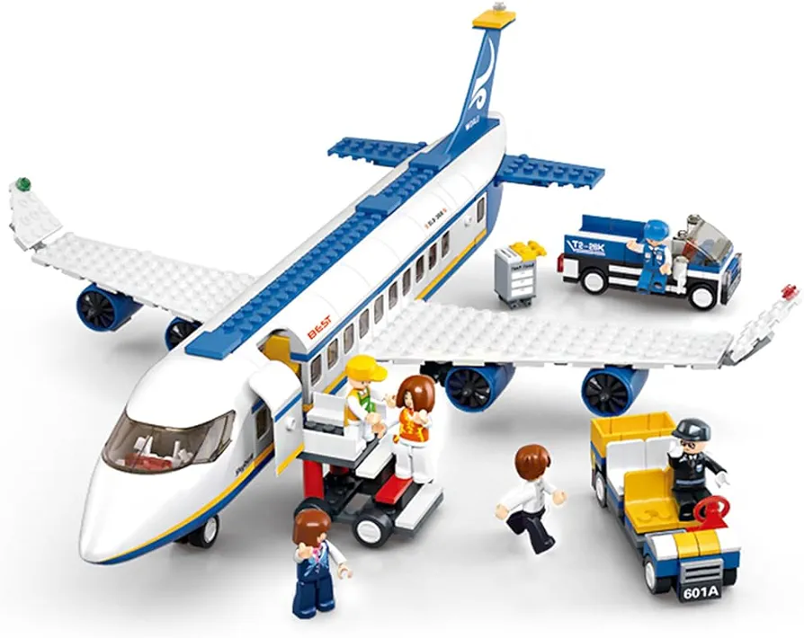 Building Blocks City AirPlane Station Toy for 6-12 Years Old Boys,City Airport Building Kits Kids Toys STEM Learning Building Bricks Helicoper Birthday Gift for 6-12 Children (463 Pieces)