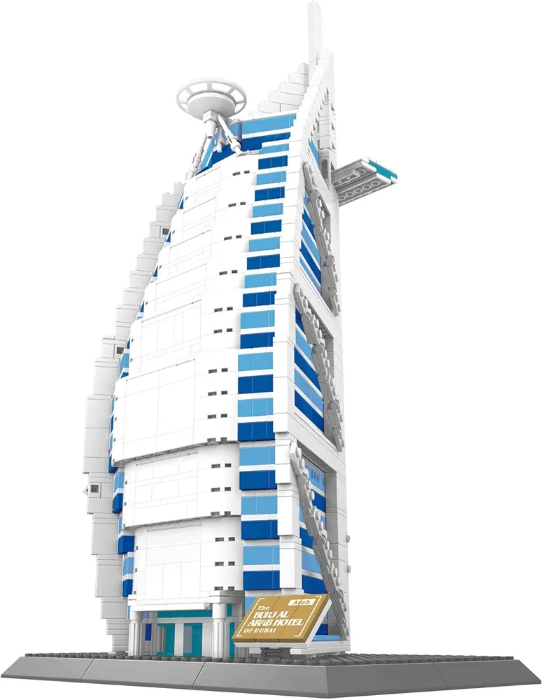 Wange Building & Construction 8018 The Burjal Arab Hotel Of Dubai UAE Building Blocks (1307 Piece)