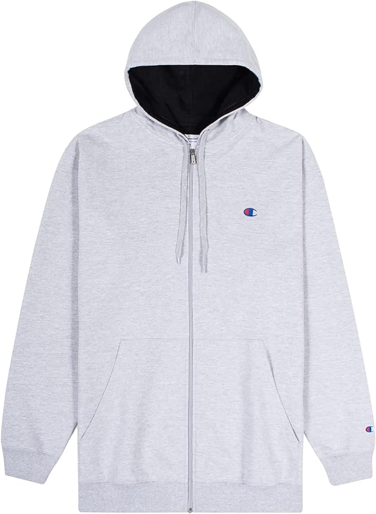 Champion Big and Tall Zip Hoodies for Men – Men’s Heavyweight Zip Hoodie Jacket Heather Grey